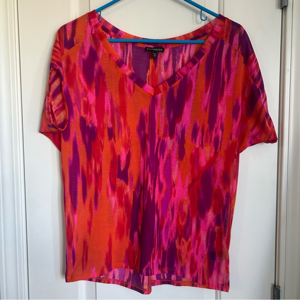 Express Women’s Button Down Back Lightweight Short Sleeve Blouse - Size XS